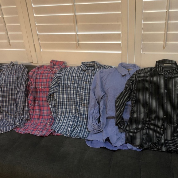 5 Hi-end Designer Dress Shirts Button Up - Picture 1 of 6